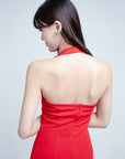 Halter Neck Backless Dress