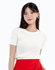 Classic Short-Sleeve Knit Crop Top