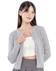 Cable Yarn Knit Button Cardigan