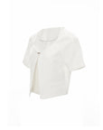 Cropped Sweetheart-Neck Outer