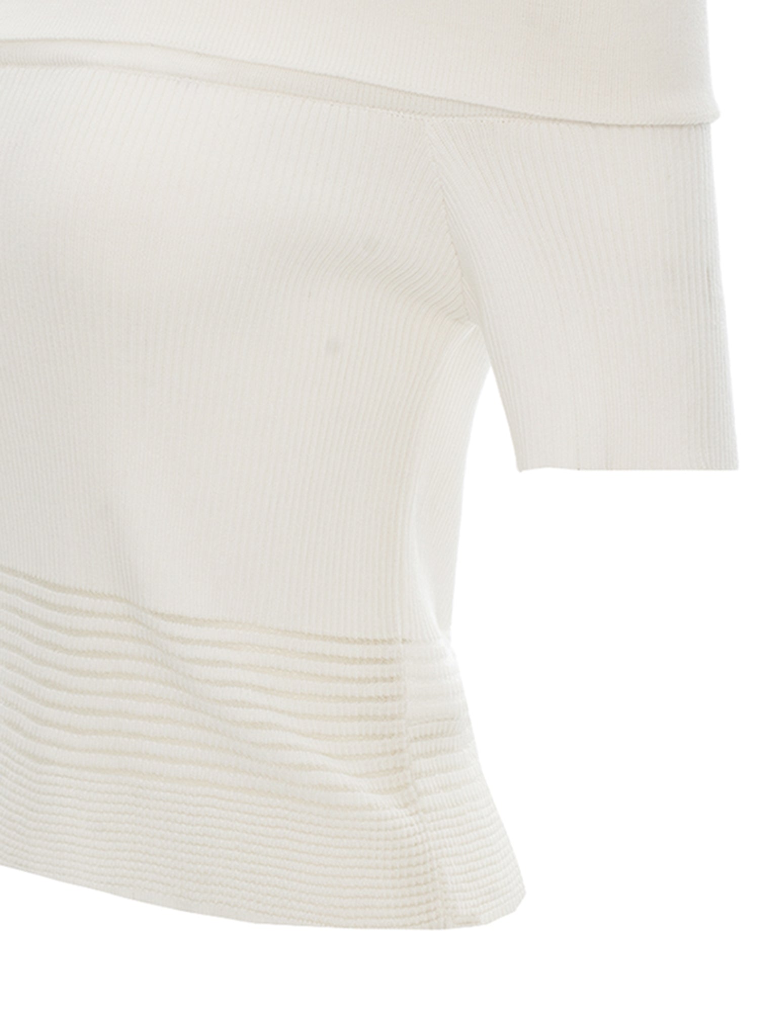 Off-Shoulder Ribbed Knit Top