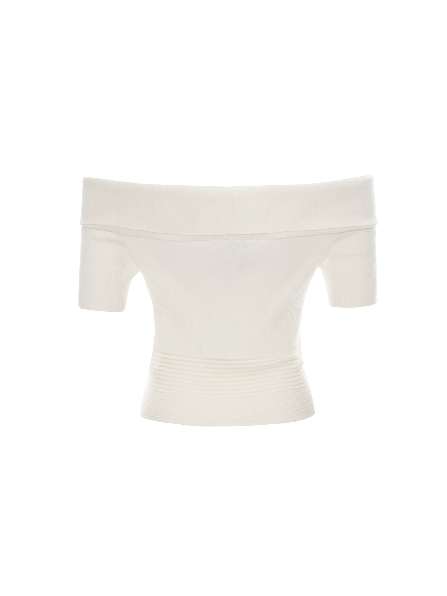 Off-Shoulder Ribbed Knit Top