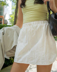 Drawstring Nylon Skirt