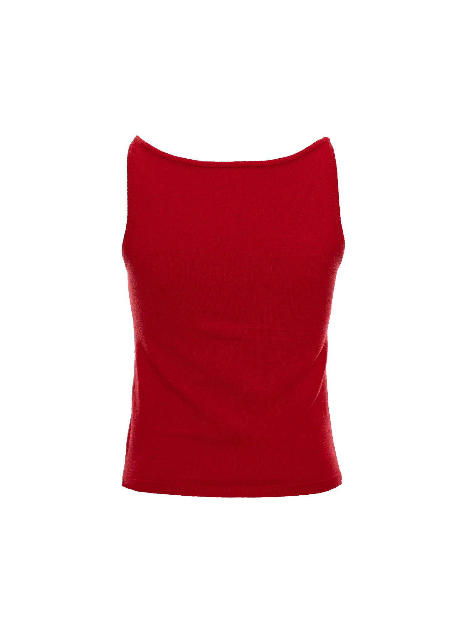 Boat-Neck Knit Tank Top