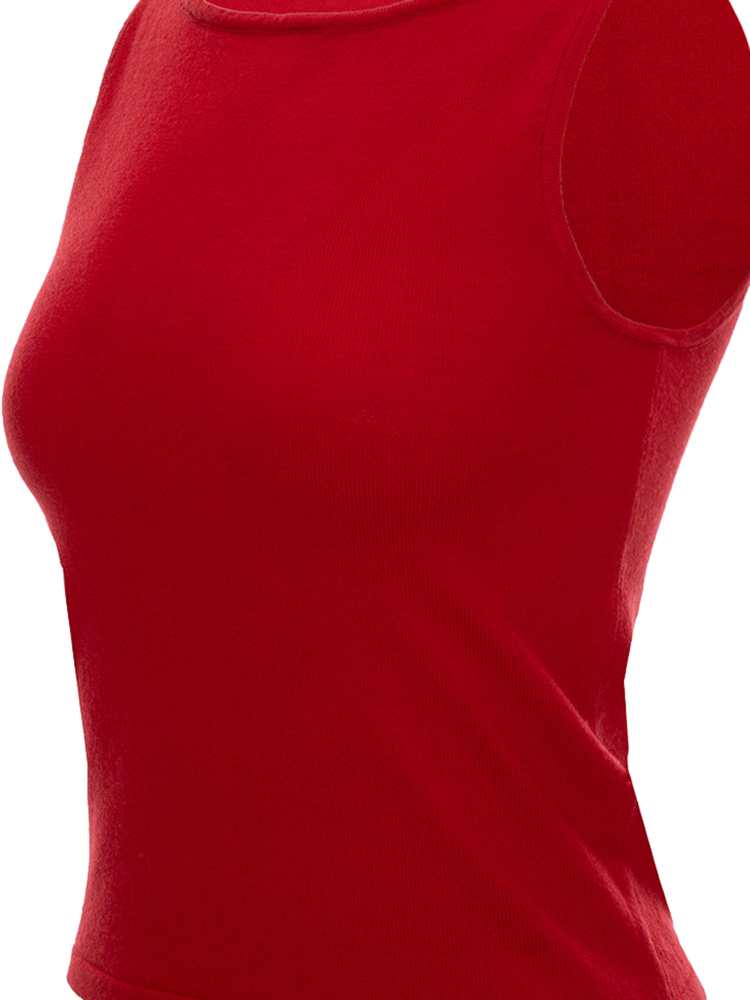 Boat-Neck Knit Tank Top