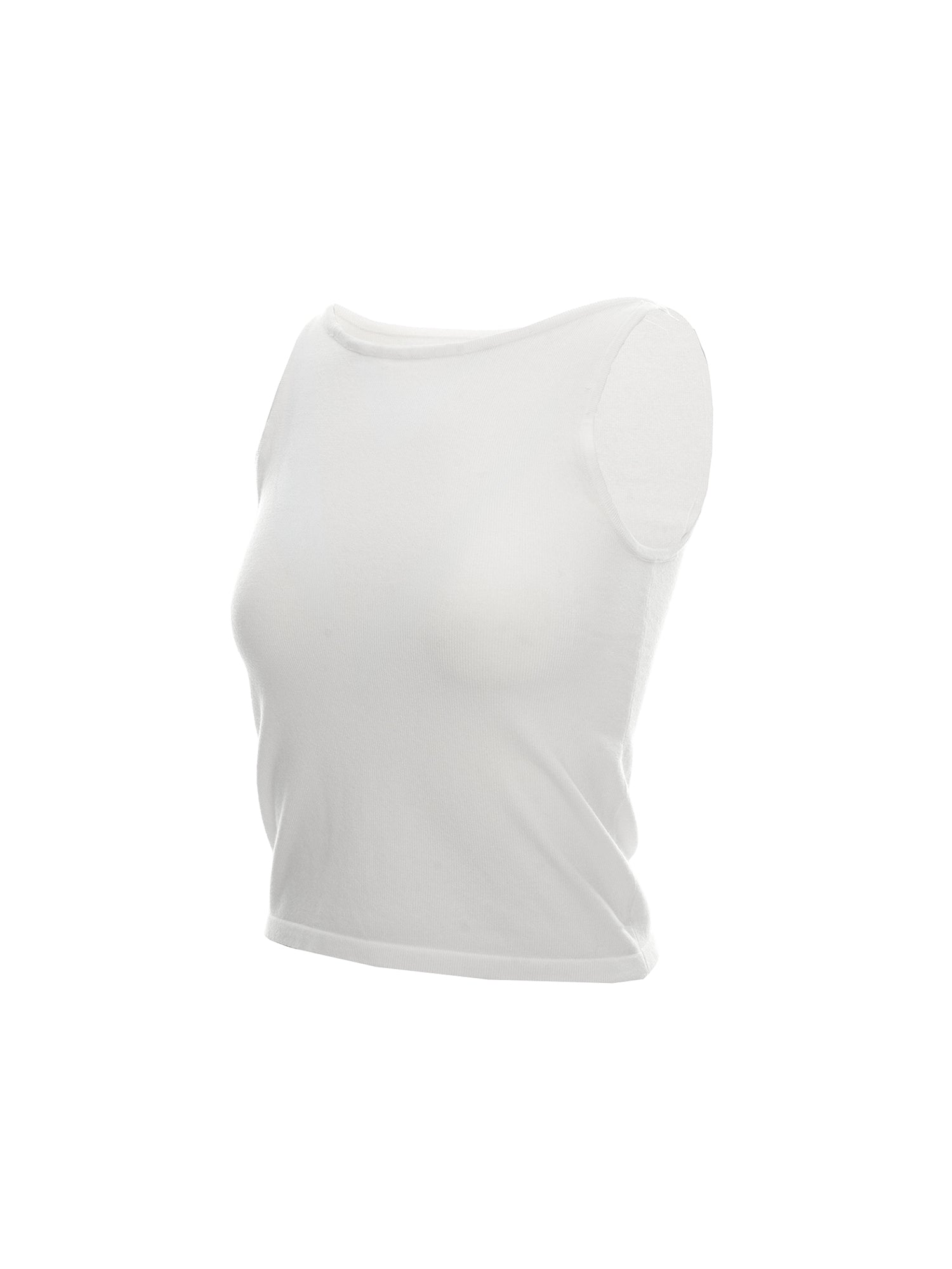 Boat-Neck Knit Tank Top