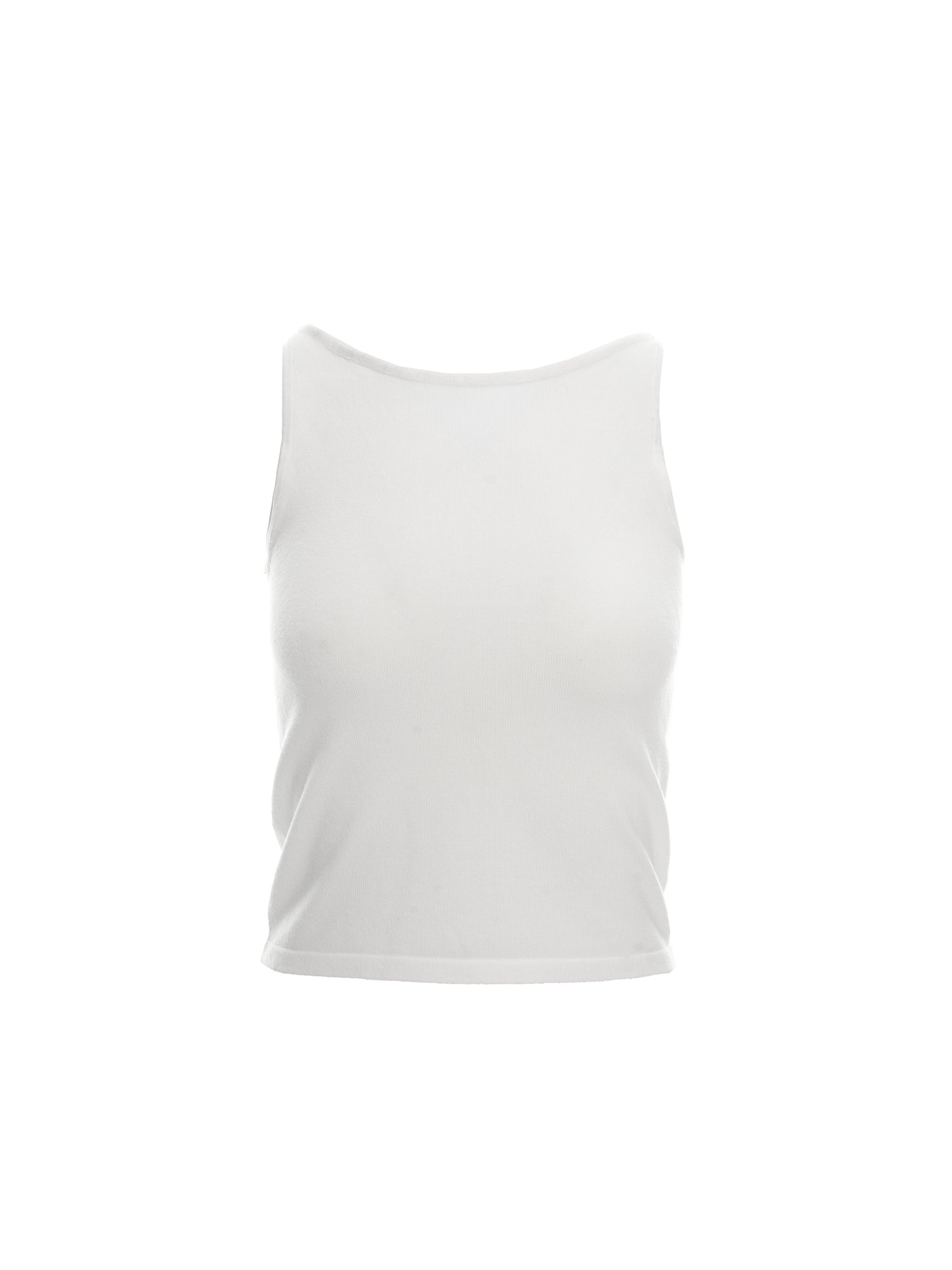 Boat-Neck Knit Tank Top