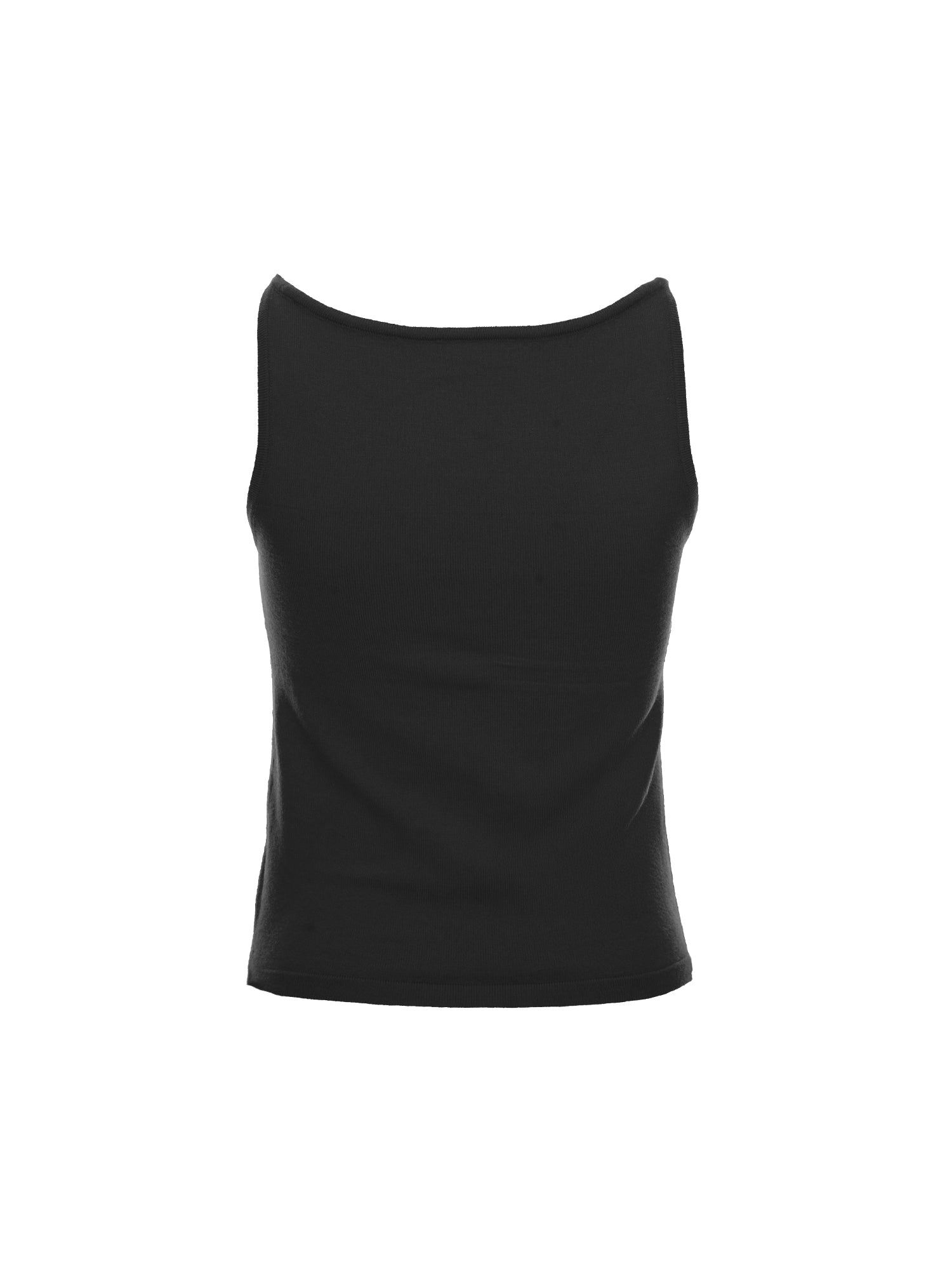 Boat-Neck Knit Tank Top