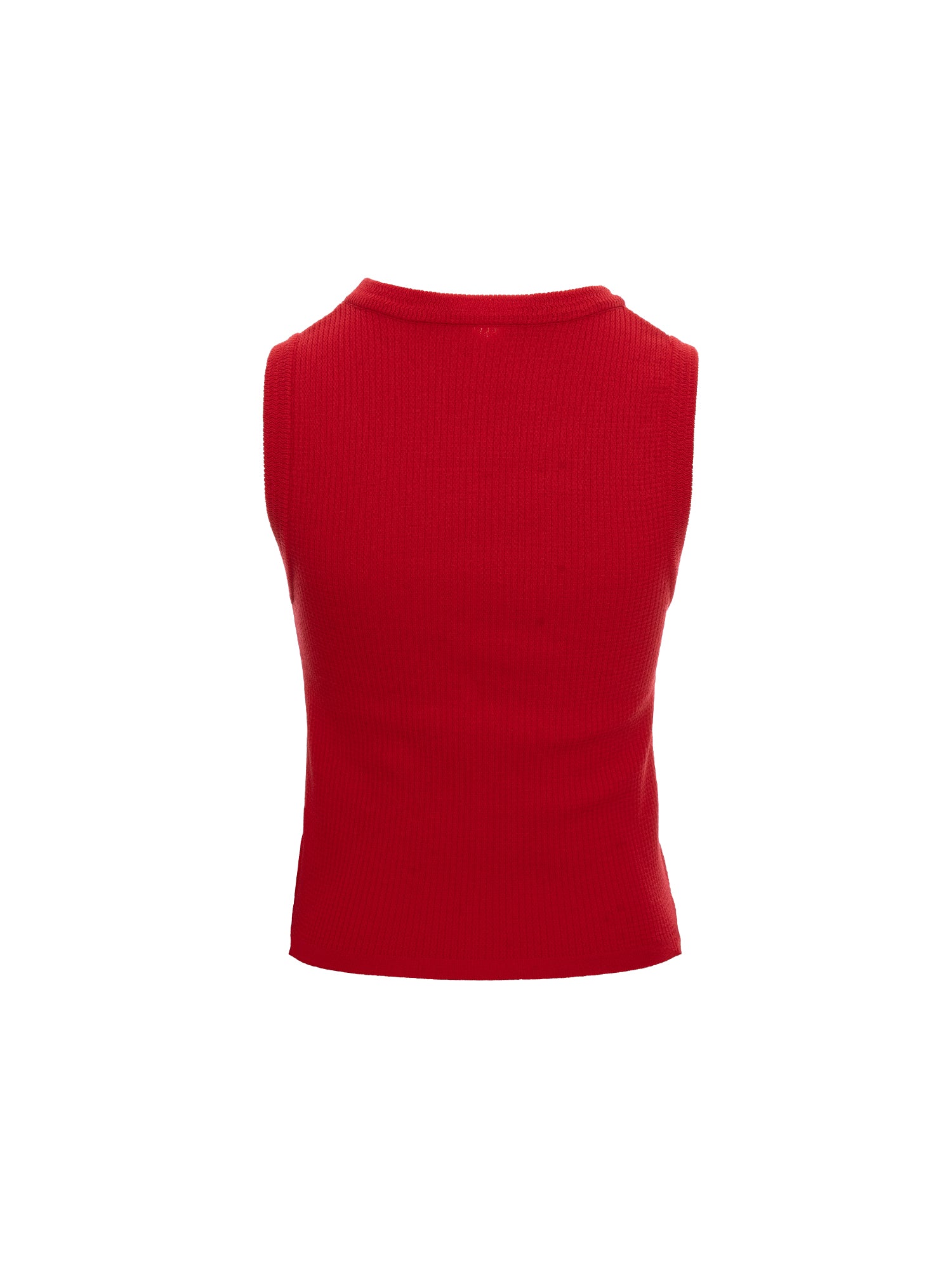 Waffle-Knit Crewneck Tank