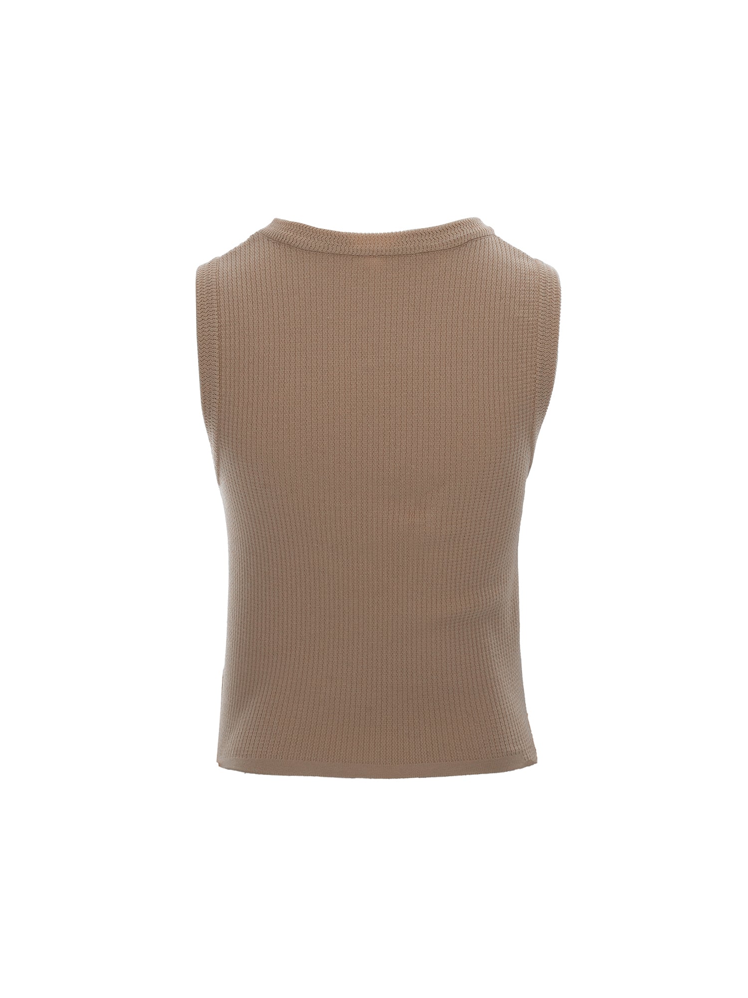 Waffle-Knit Crewneck Tank
