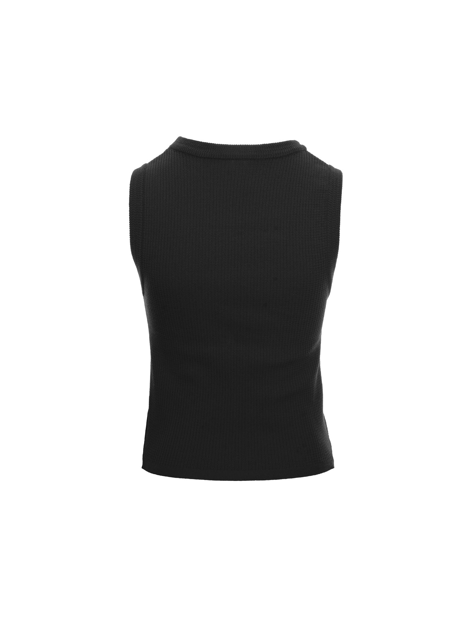 Waffle-Knit Crewneck Tank