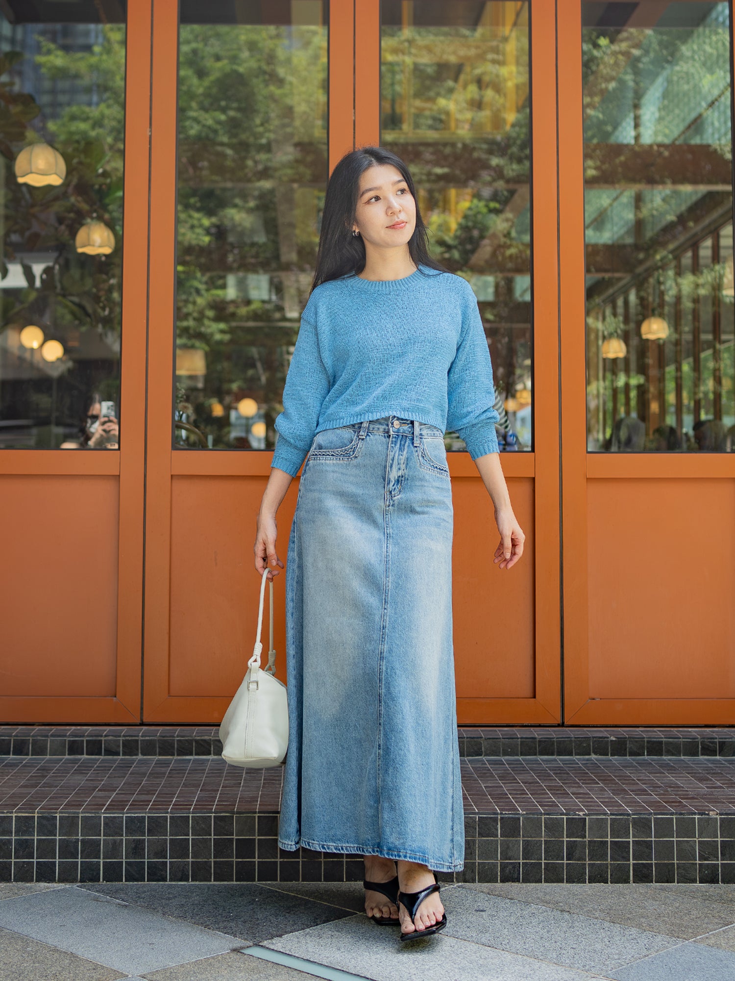 Textured Yarn Knit Cropped Top