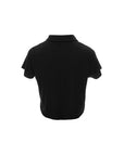 Textured Short-Sleeve Button-Up
