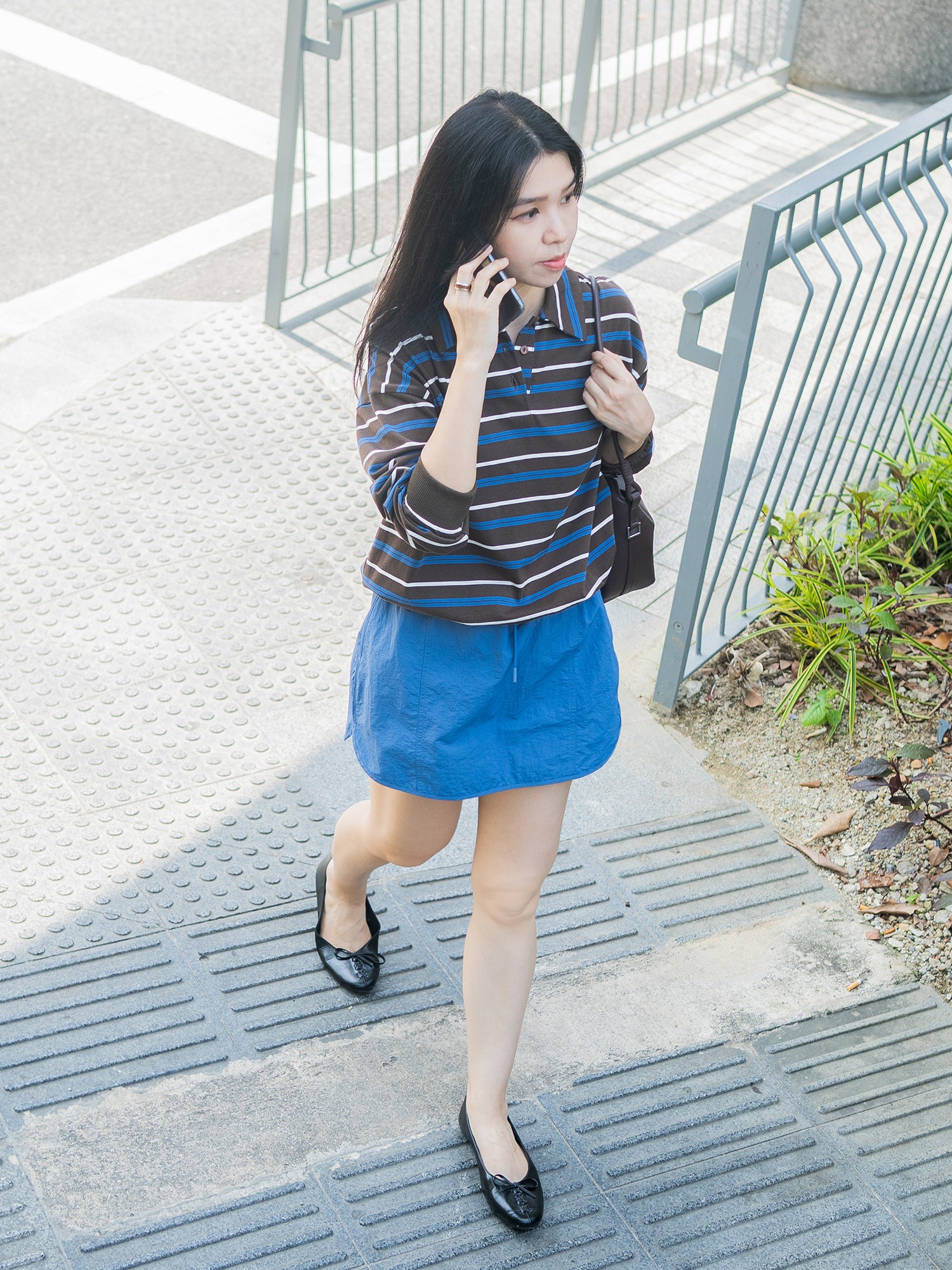 Drawstring Nylon Skirt