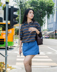 Drawstring Nylon Skirt