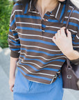 Retro Stripe Polo