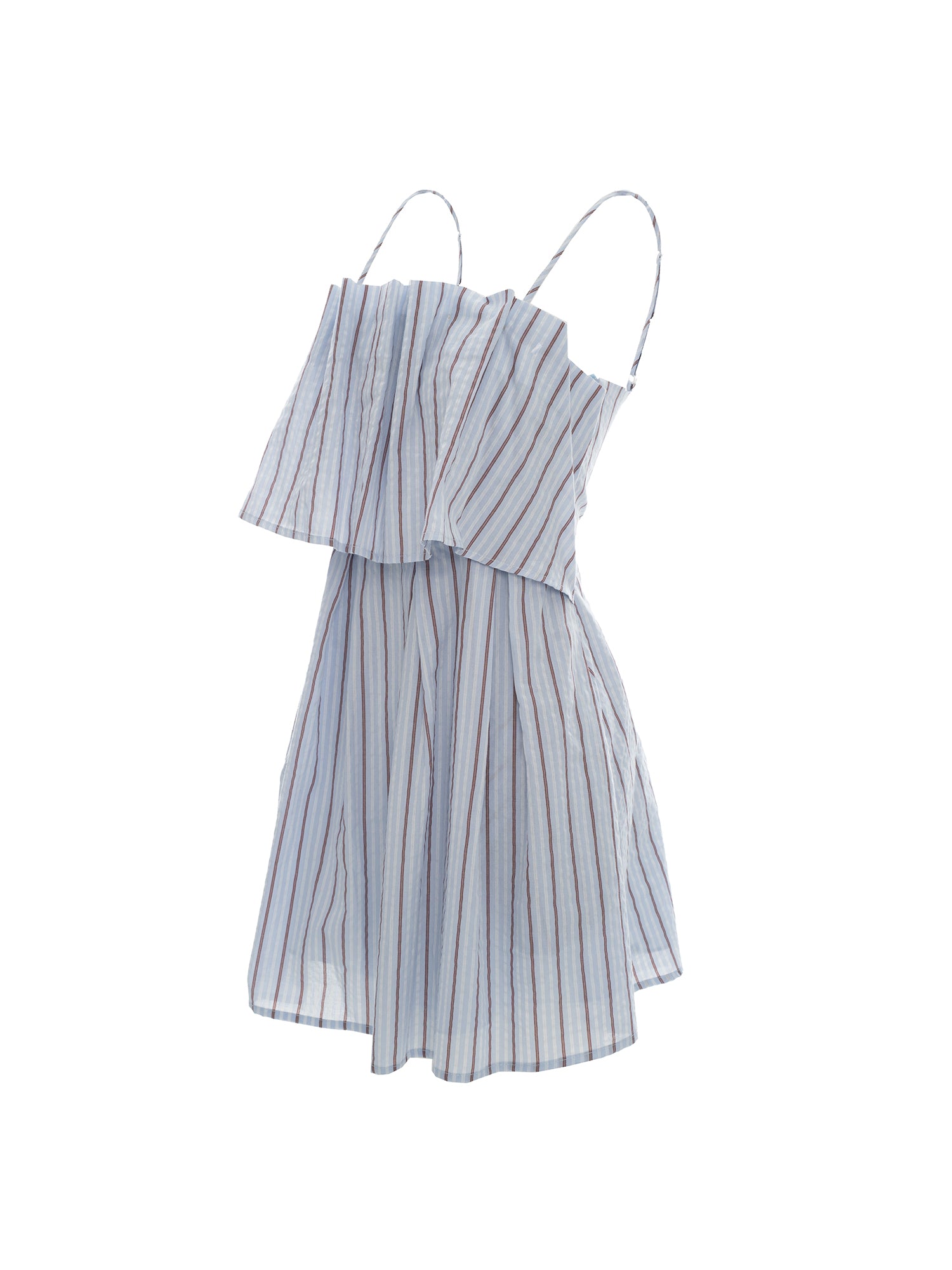 Striped Tiered Ruffle Mini Dress