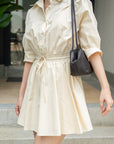 Utility Collared Shirt-Dress