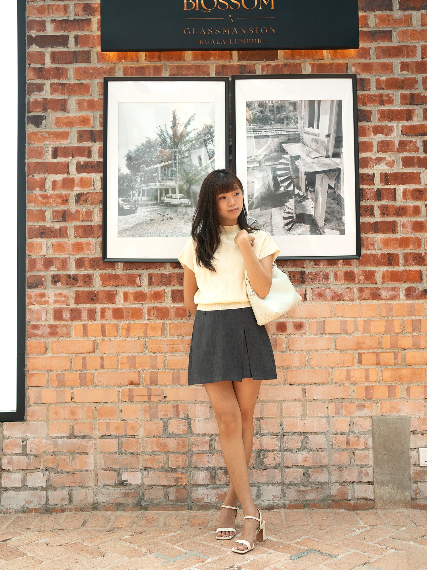 Mock Neck Cap Sleeve Knit Top