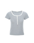 Stripe Henley Tee