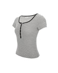 Stripe Henley Tee