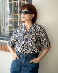 Floral Abstract Cuban Collar Shirt