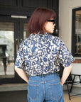 Floral Abstract Cuban Collar Shirt