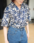 Floral Abstract Cuban Collar Shirt