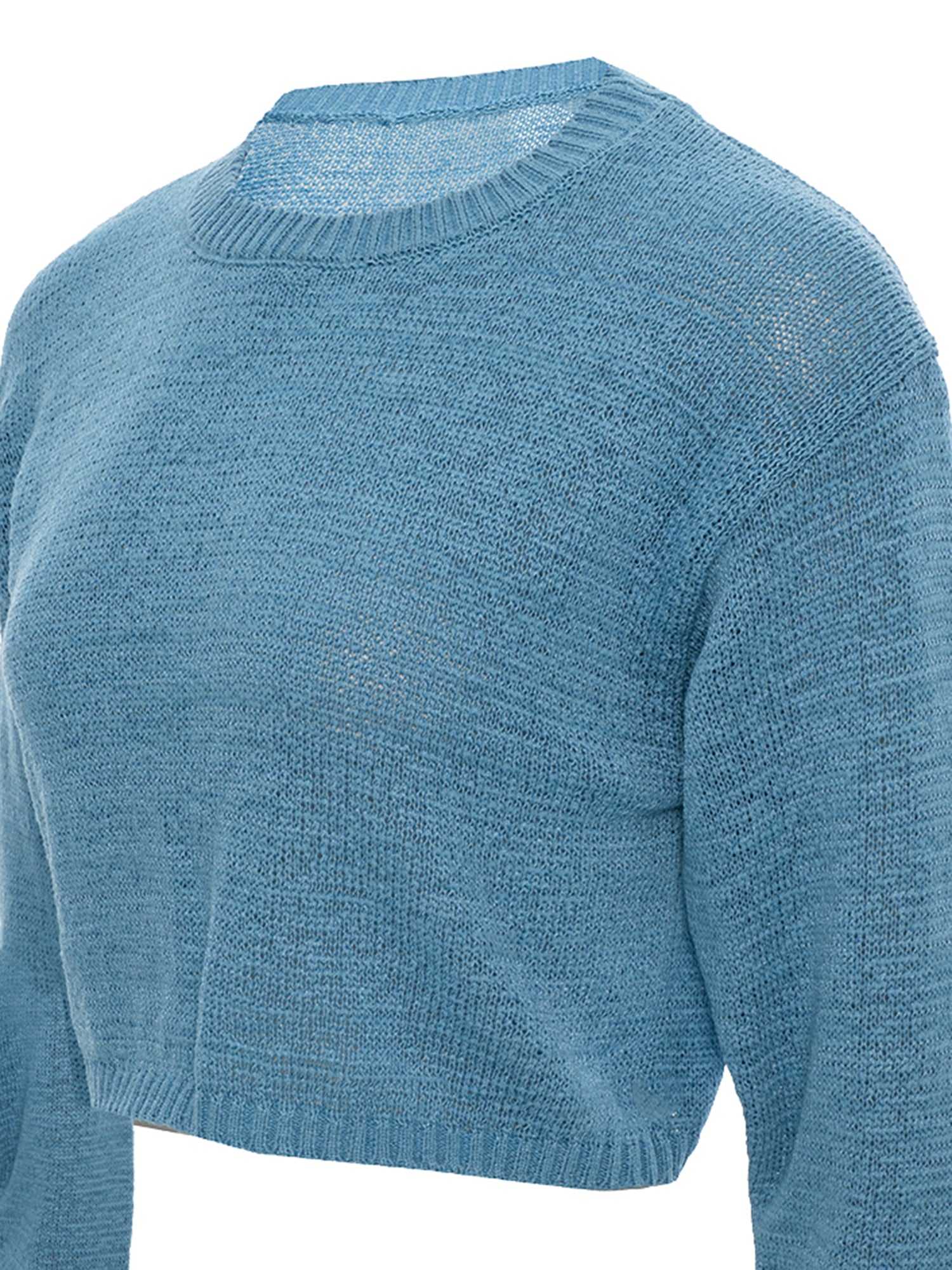 Textured Yarn Knit Cropped Top