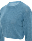 Textured Yarn Knit Cropped Top