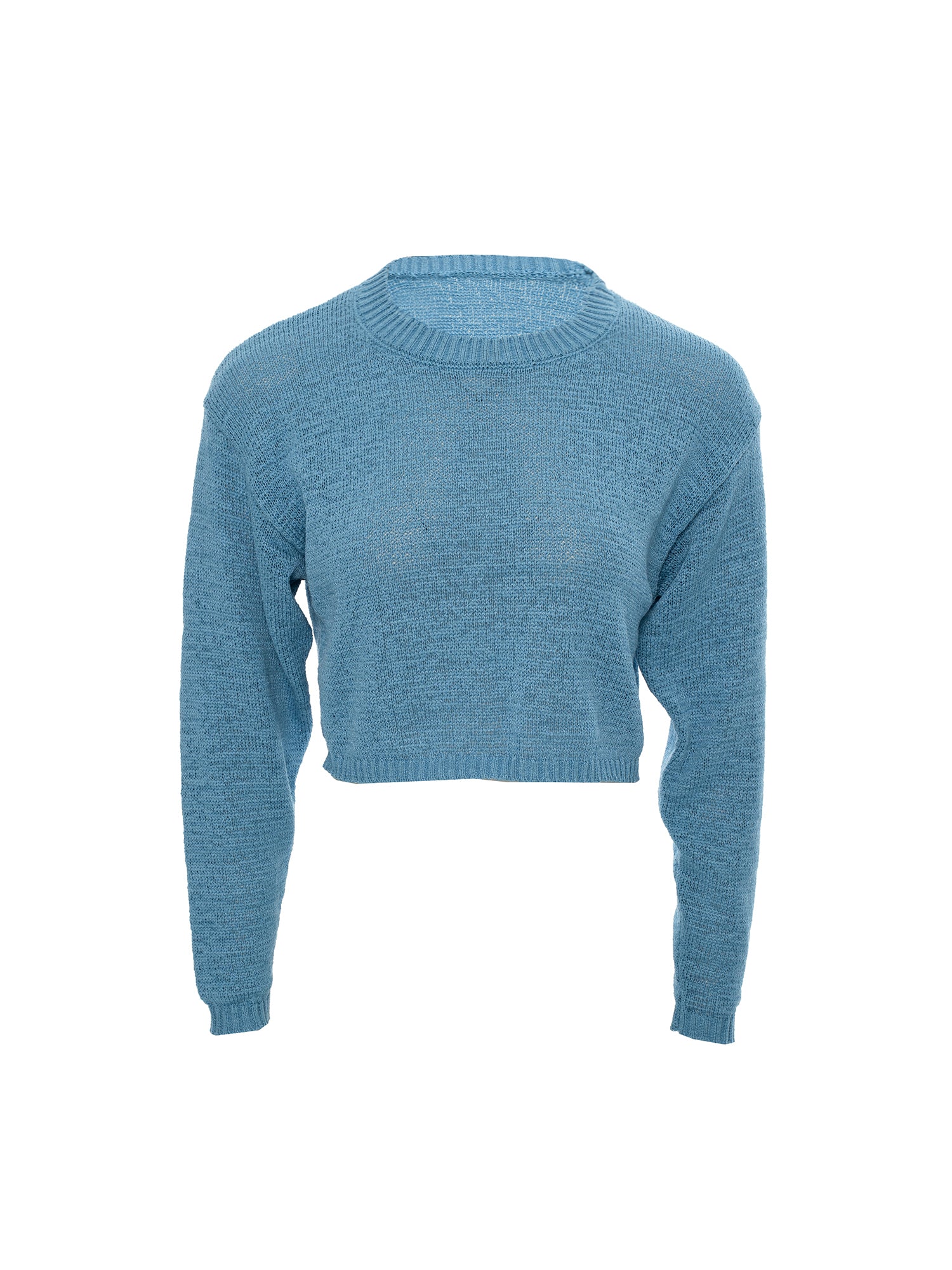 Textured Yarn Knit Cropped Top
