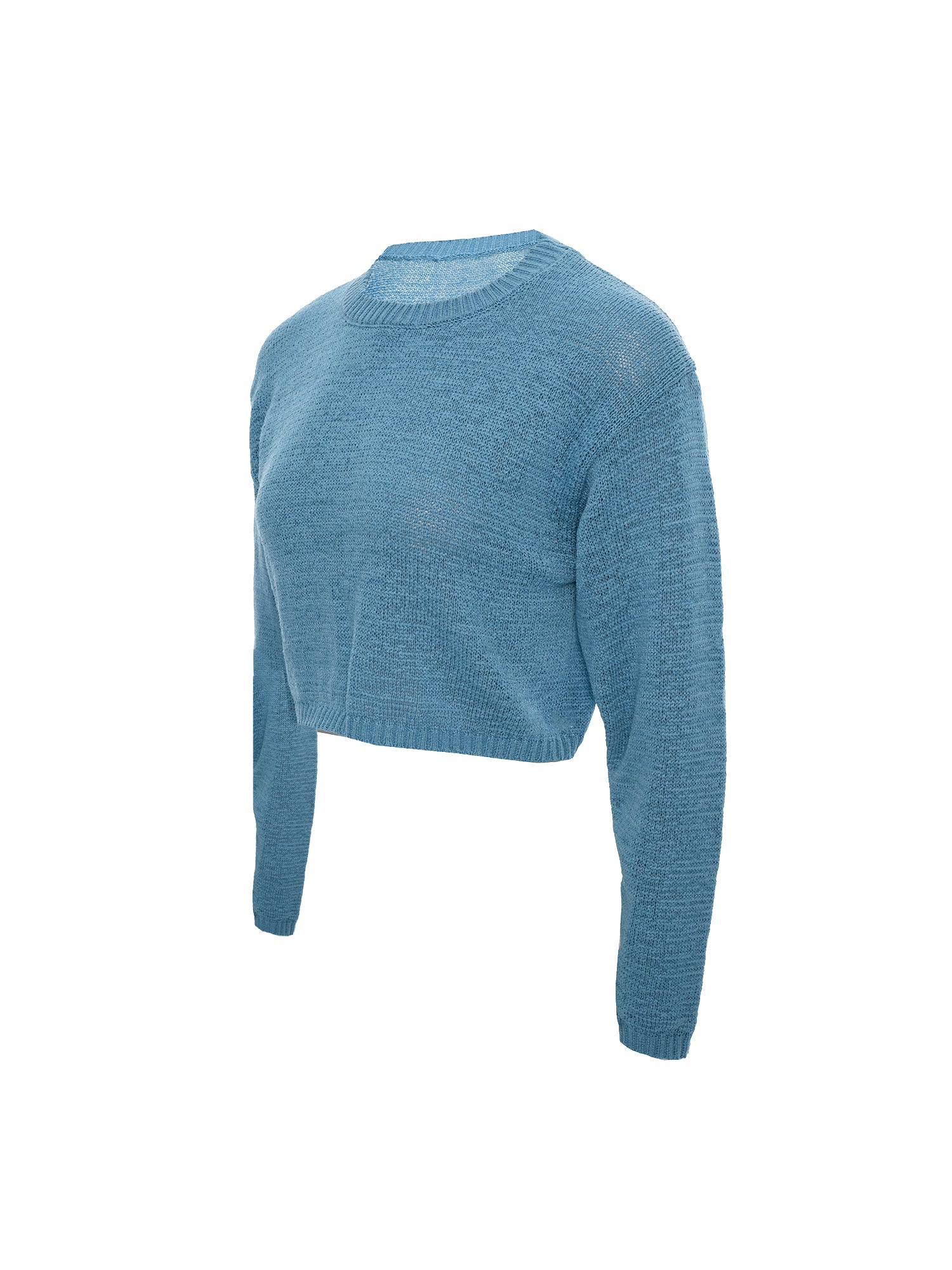 Textured Yarn Knit Cropped Top