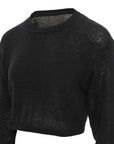 Textured Yarn Knit Cropped Top