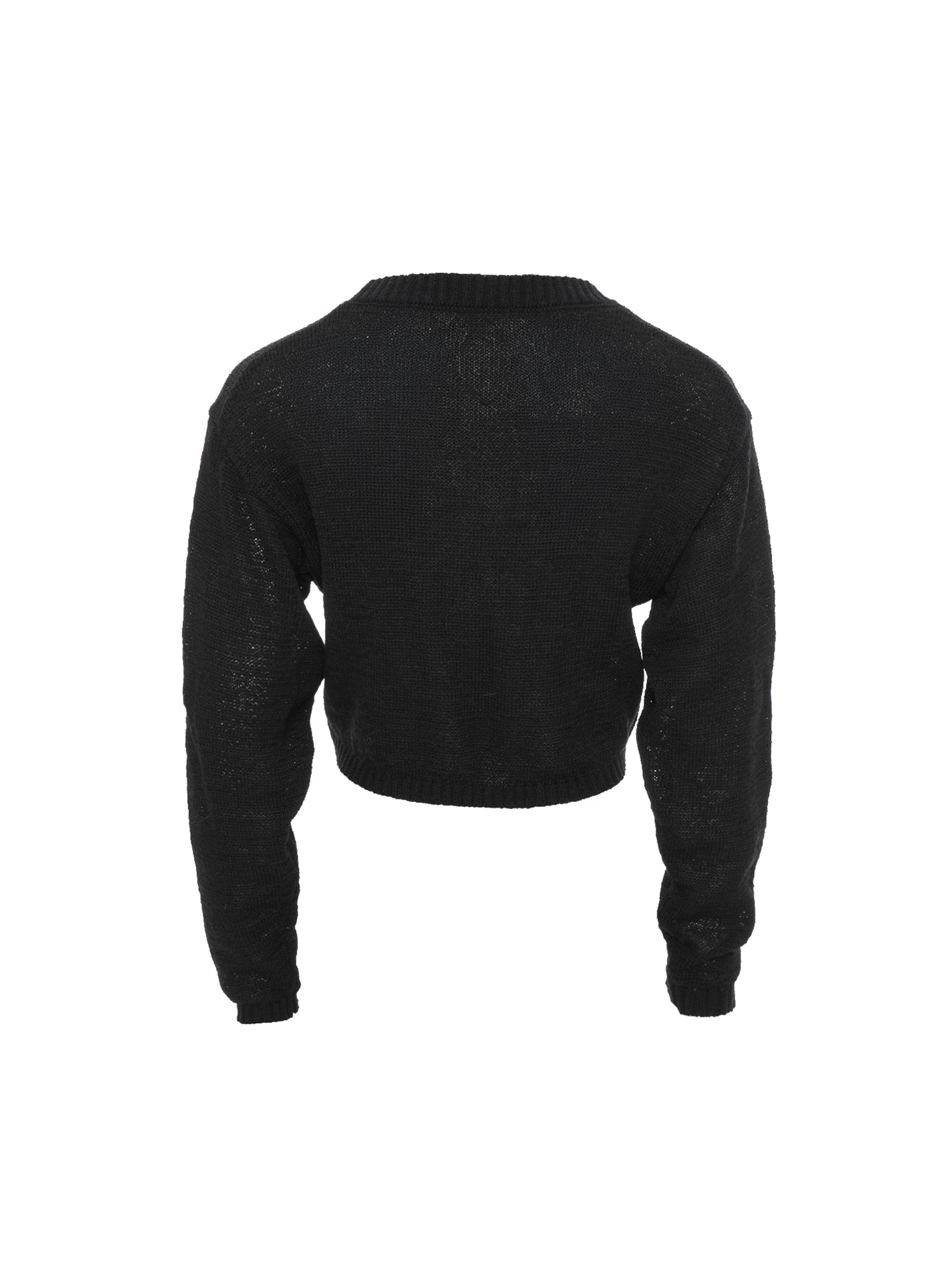 Textured Yarn Knit Cropped Top