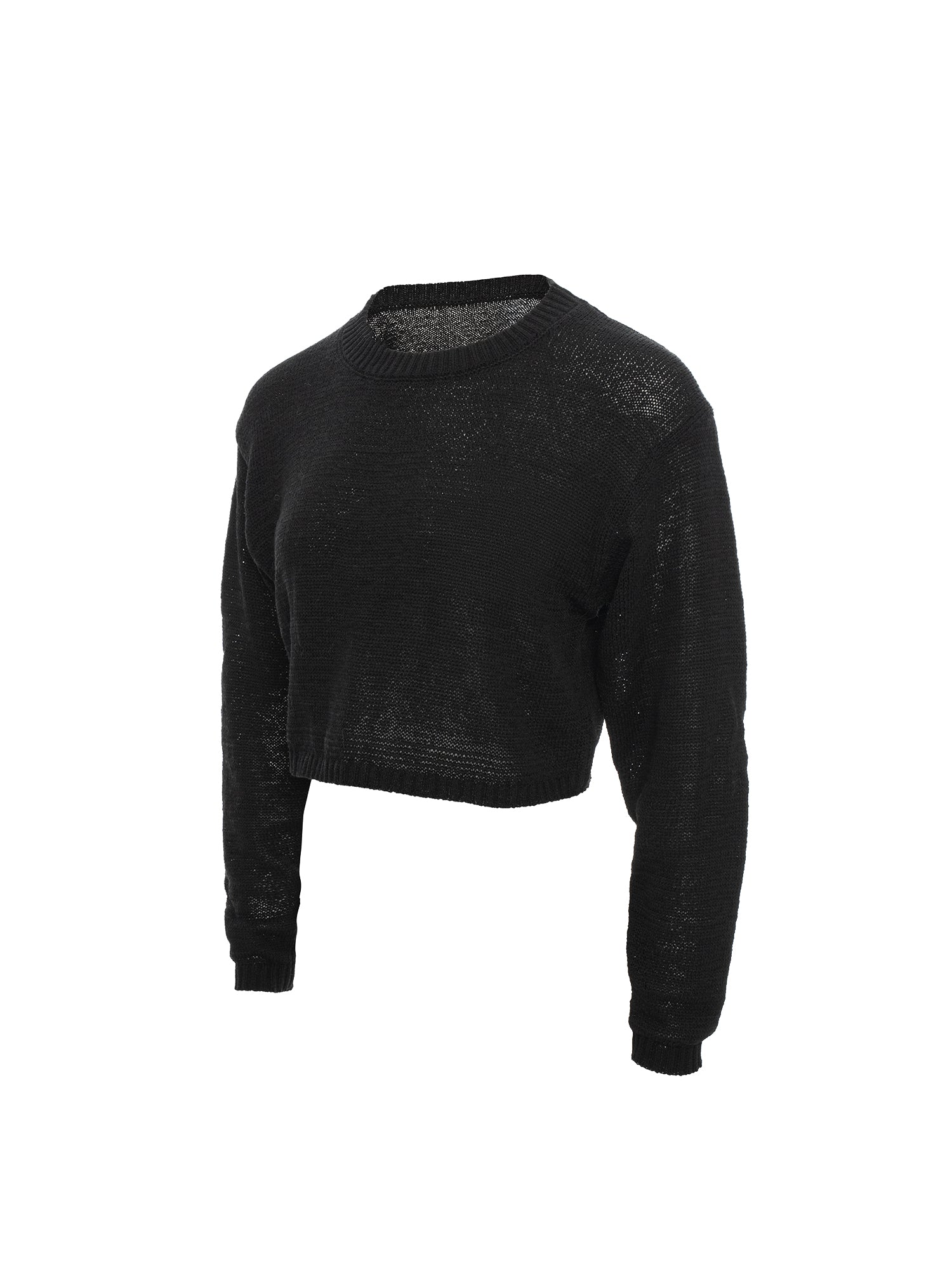 Textured Yarn Knit Cropped Top