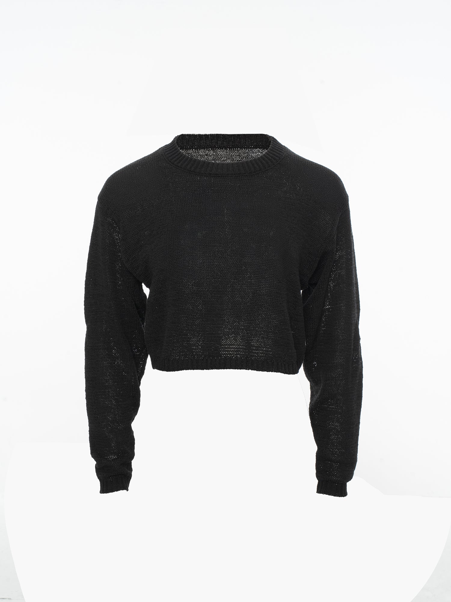 Textured Yarn Knit Cropped Top
