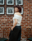 Off-Shoulder Ribbed Knit Top