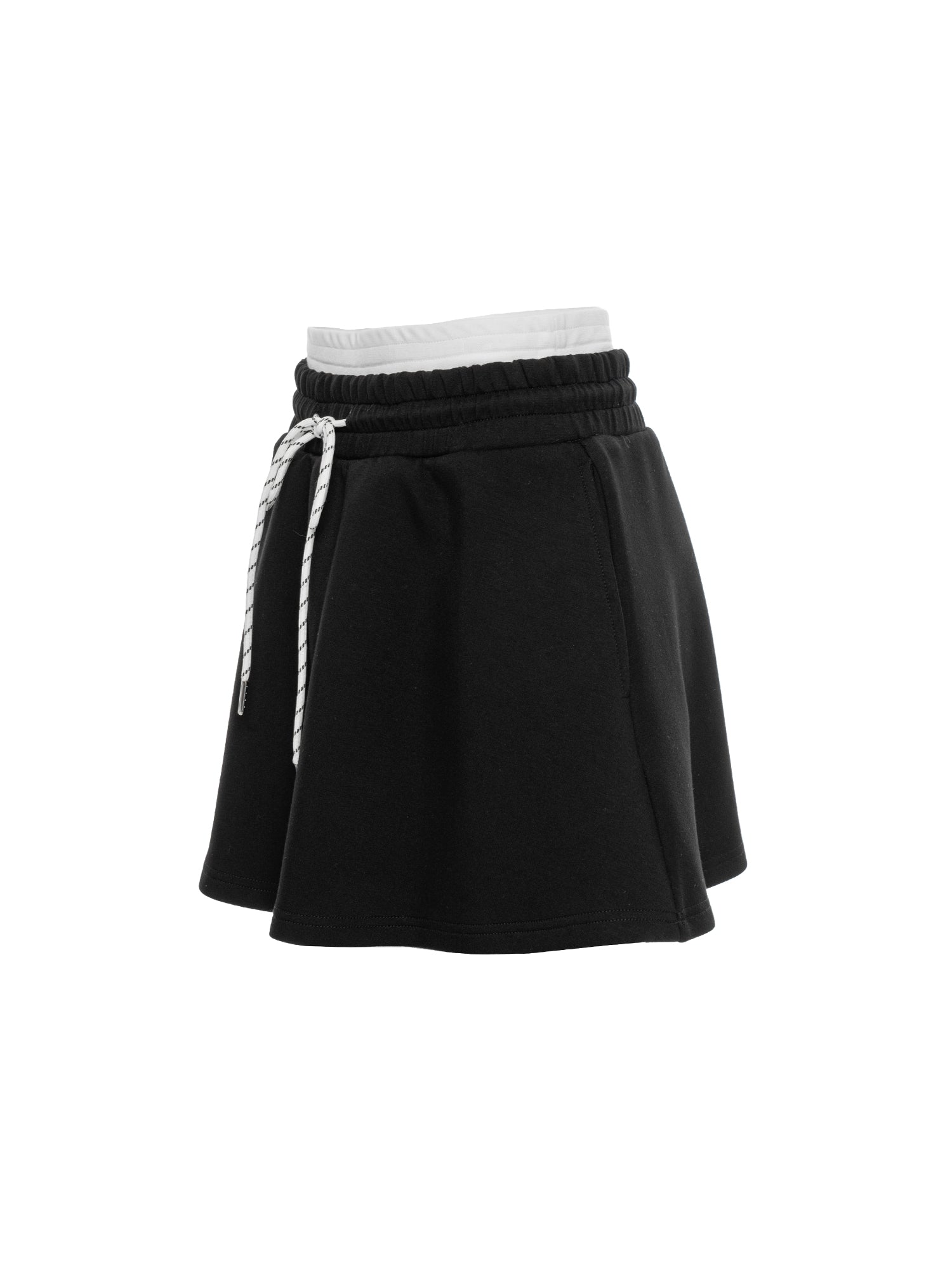 Sporty Drawstring Skirt With Inner