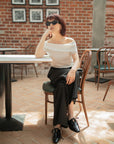 Pinstripe Wide Leg Pants