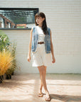 Embroidered Boho Denim Vest