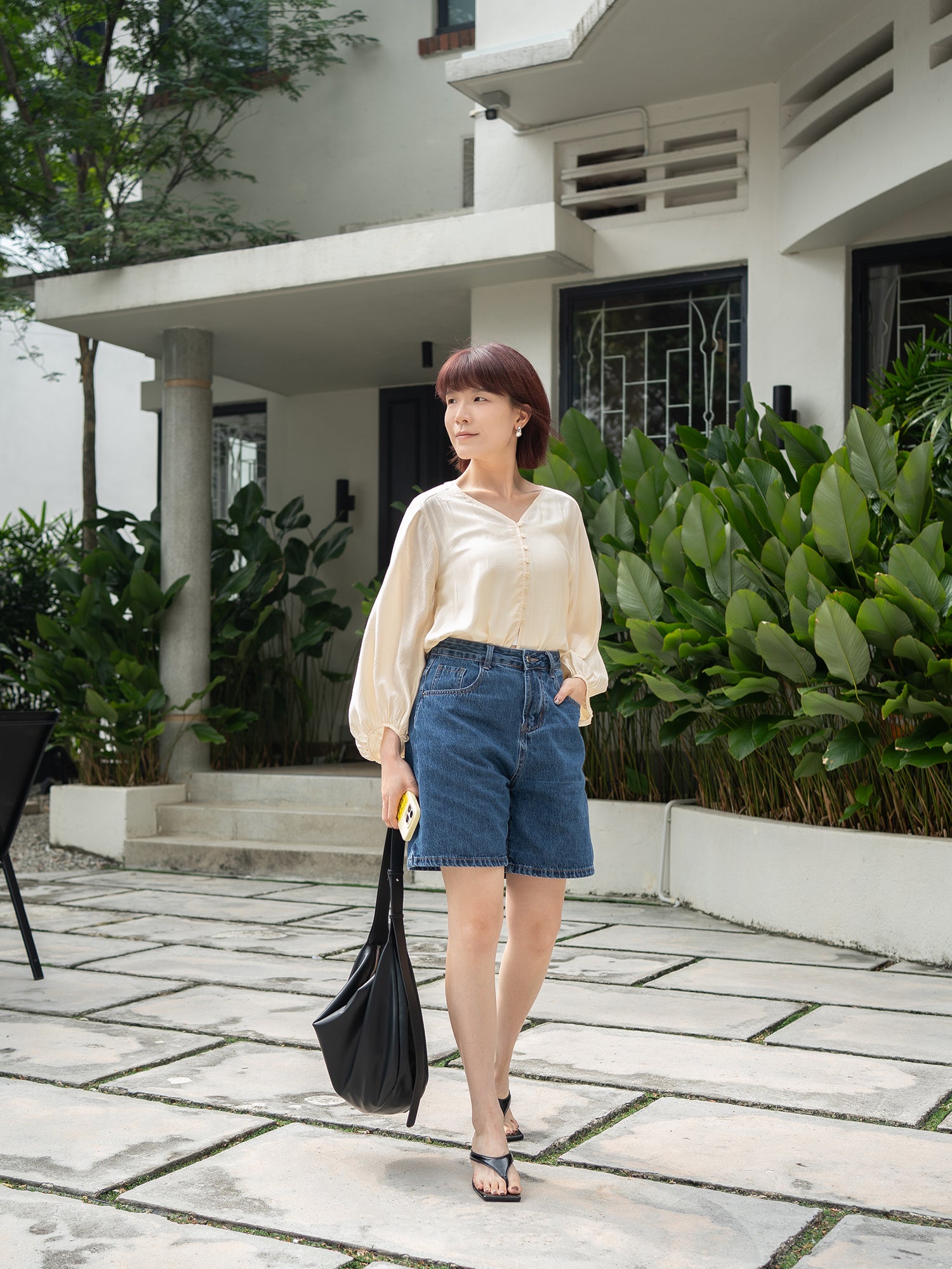 Sheer Button Blouse
