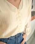 Sheer Button Blouse