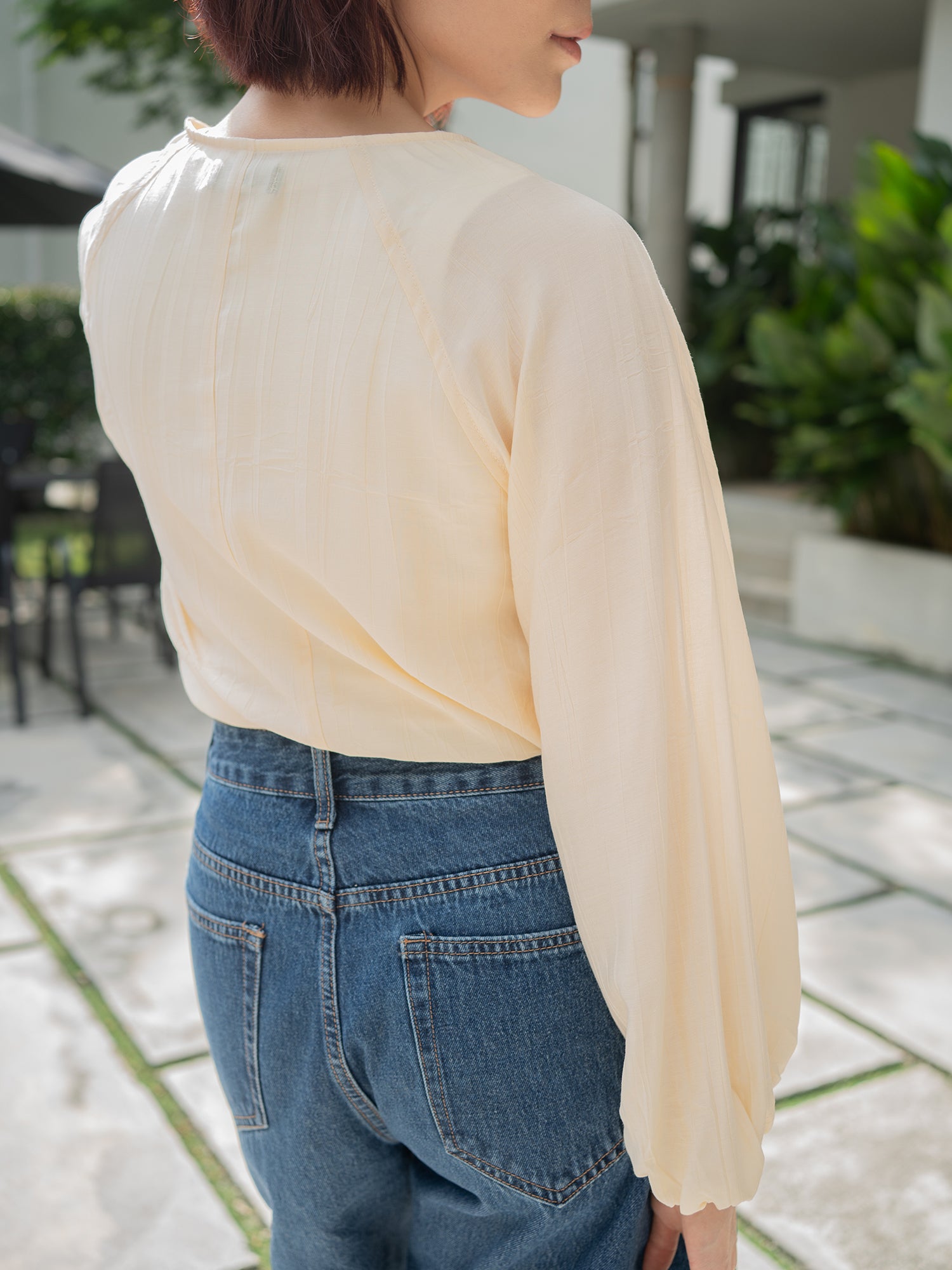 Sheer Button Blouse