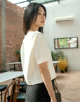 Cropped Sweetheart-Neck Outer