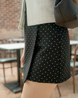 Polka A-Line Wrapped Skirt