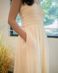 Smocked Dobby Maxi Dress
