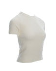 Yarn Knit Short-Sleeve Top