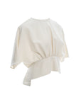 Casual Tie-Waist Blouse