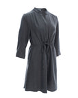 Quarter Sleeve Drawstring Dress