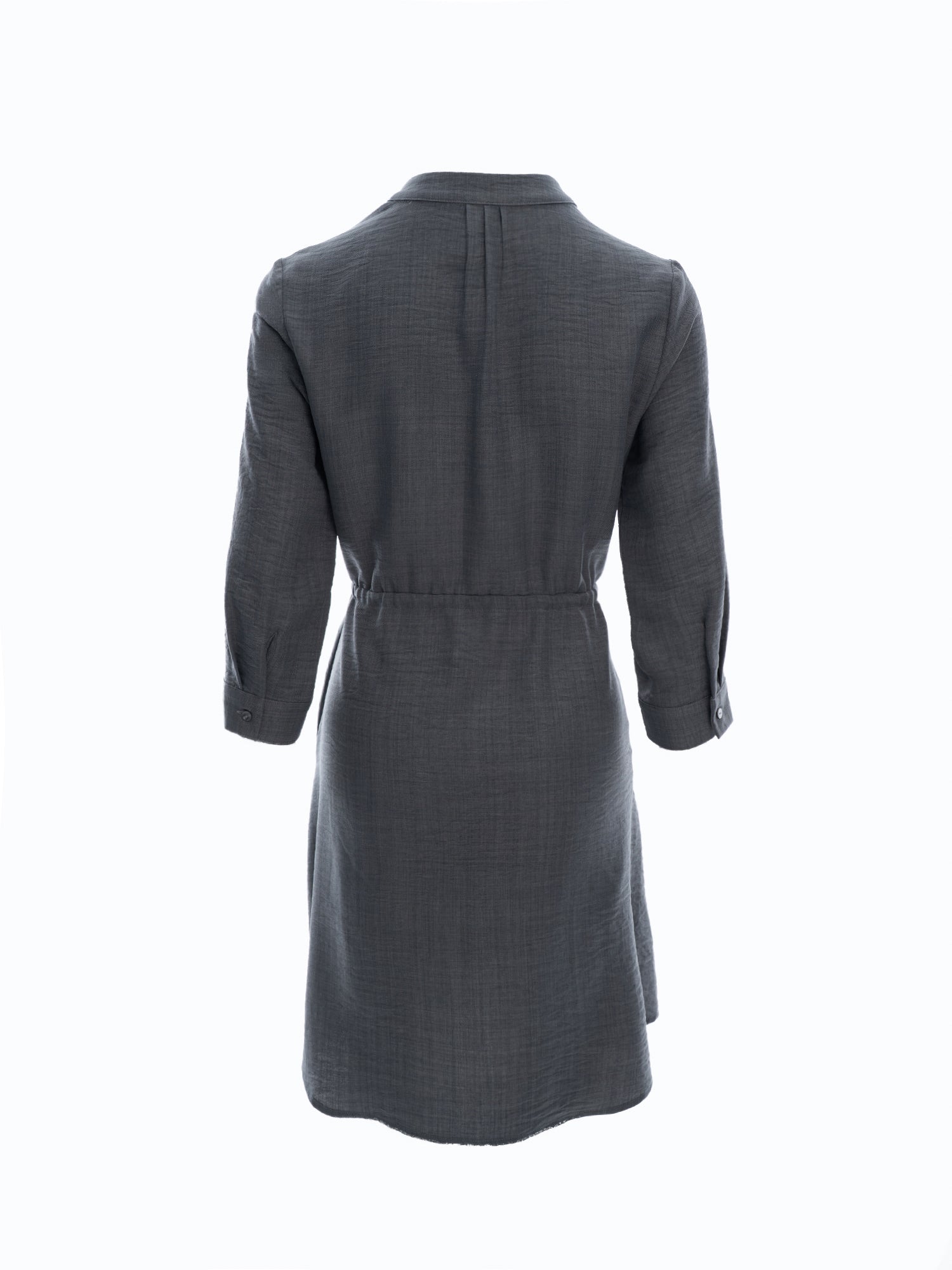 Quarter Sleeve Drawstring Dress